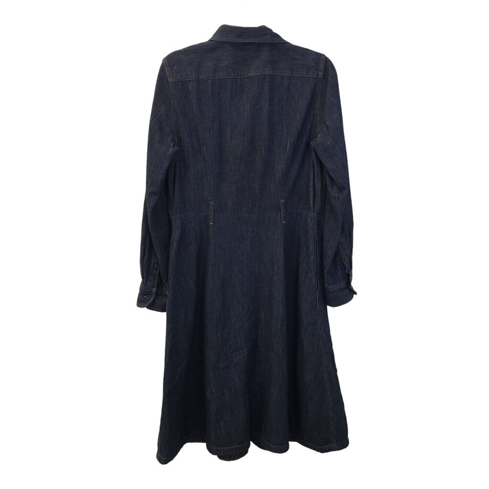 Lauren Ralph Lauren Chambray Midi Shirt Dress Size 8 *Missing Belt* - Picture 2 of 7